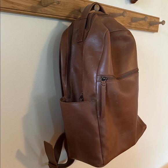 Able Tan Leather Backpack - Picture 7 of 11